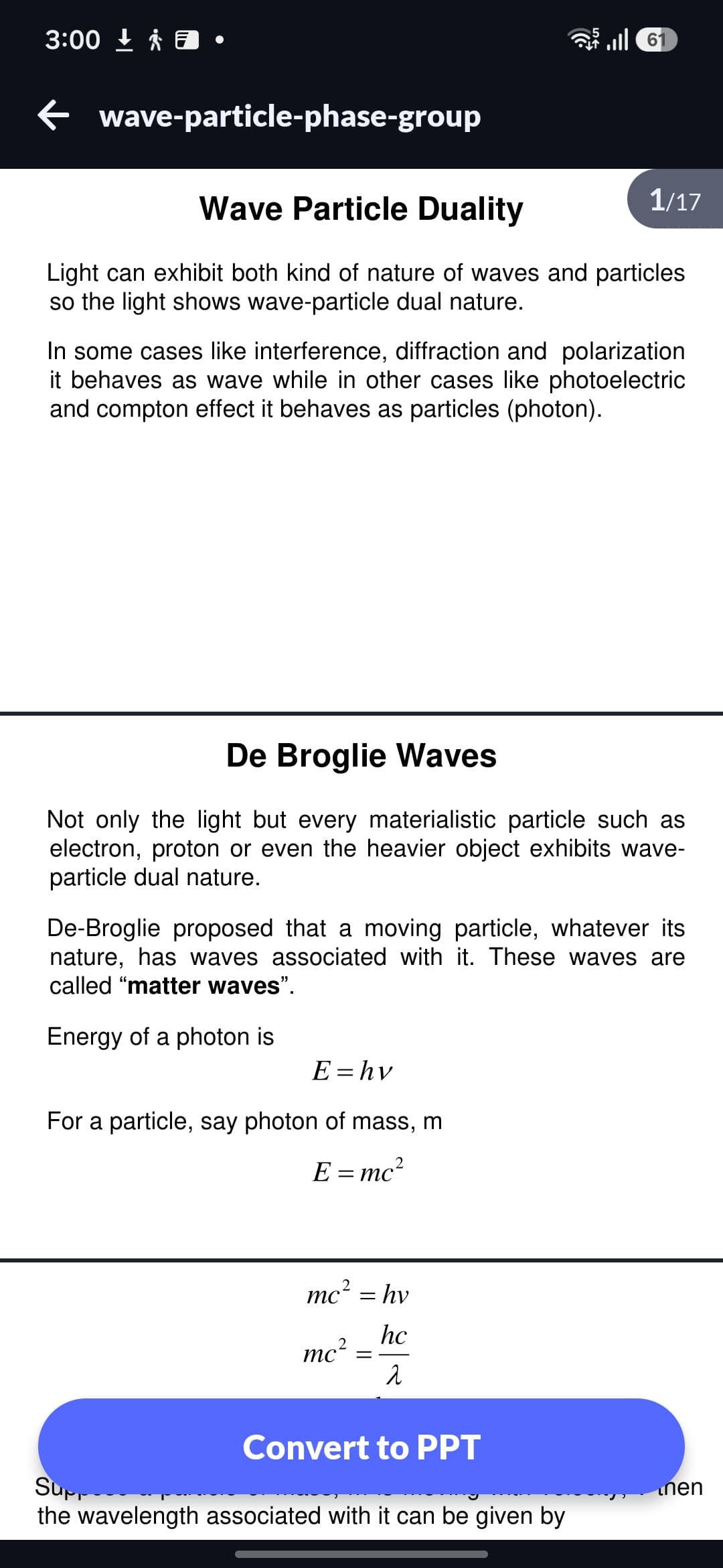 De broglie wave equation